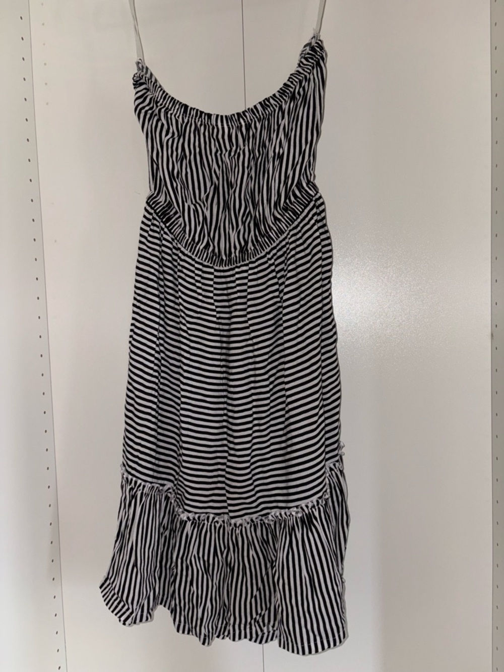La Vie En Rose Striped Strapless Dress NWOT Large - Picture 1 of 5